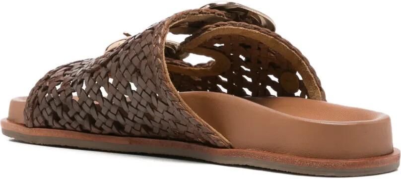 Carmela Geweven leren sandalen Bruin - Foto 3
