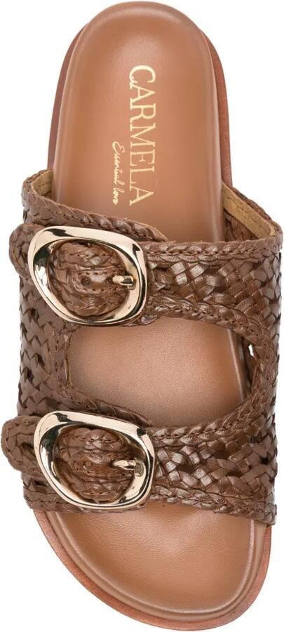 Carmela Geweven leren sandalen Bruin - Foto 2