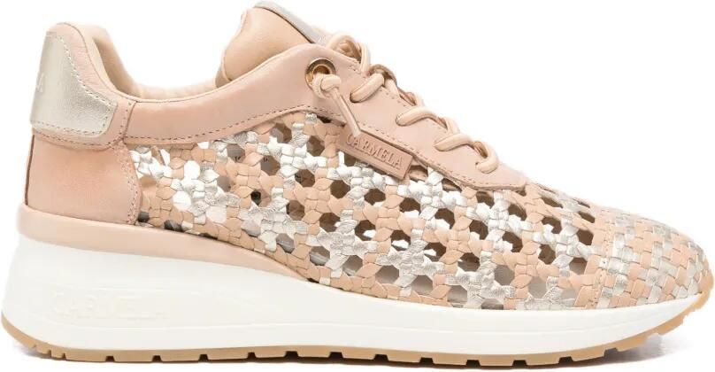 Carmela Geweven sneakers Beige