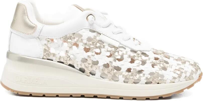 Carmela Geweven sneakers Wit