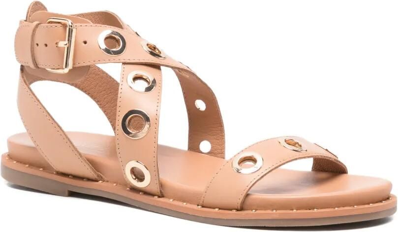 Carmela Leren sandalen Beige - Foto 2