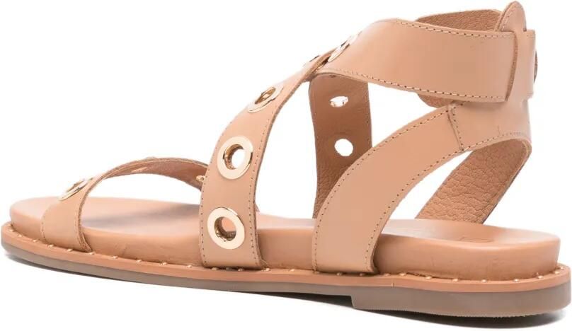 Carmela Leren sandalen Beige - Foto 3