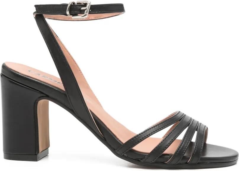 Carmens Leren sandalen Zwart