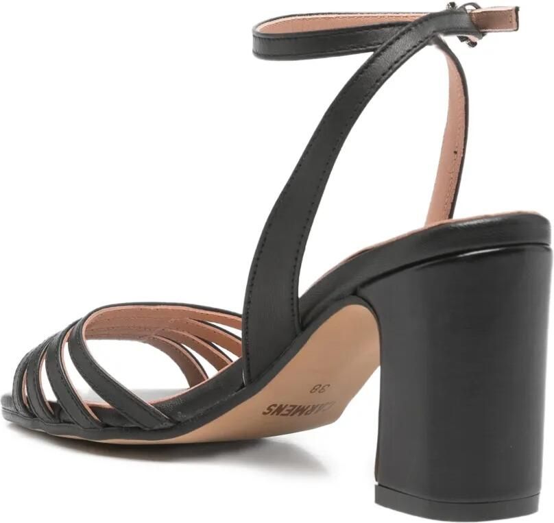 Carmens Leren sandalen Zwart - Foto 2
