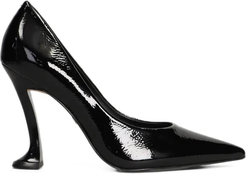 CARRANO Angeline patent-leather pointed-toe sculpted-heel pumps Zwart