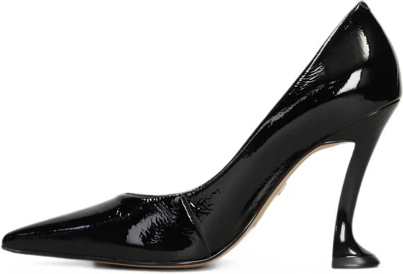 CARRANO Angeline patent-leather pointed-toe sculpted-heel pumps Zwart - Foto 4