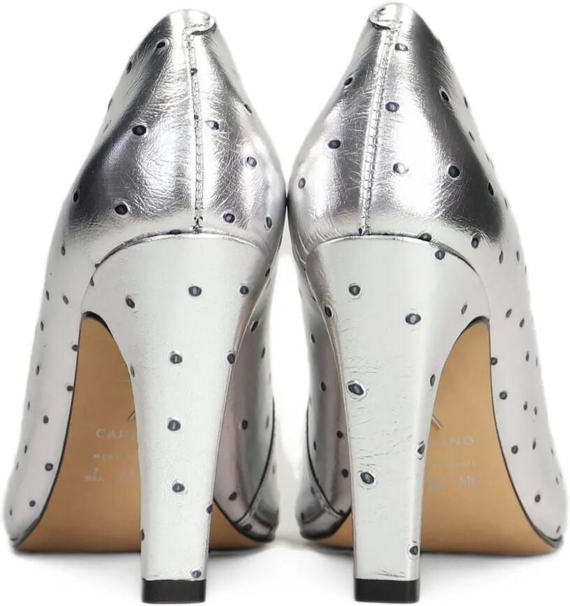 CARRANO Gio perforated pointed-toe heeled pumps Zilver - Foto 2
