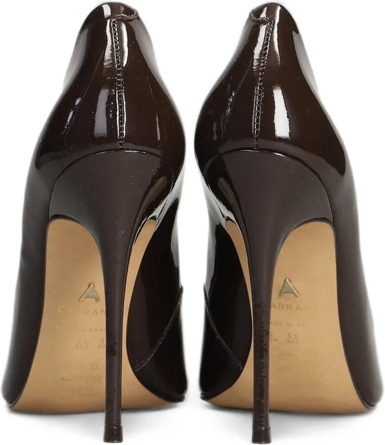 CARRANO Loretta patent-finish pointed-toe stiletto pumps Bruin - Foto 2