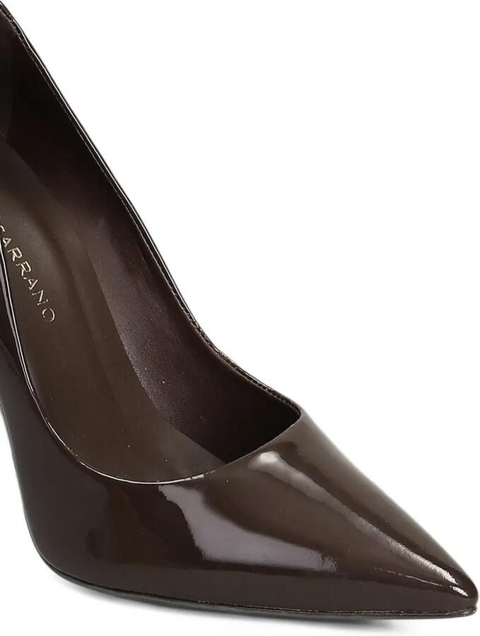 CARRANO Loretta patent-finish pointed-toe stiletto pumps Bruin - Foto 3