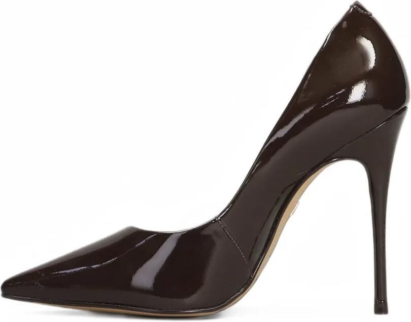 CARRANO Loretta patent-finish pointed-toe stiletto pumps Bruin - Foto 5