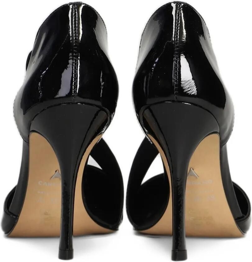 CARRANO patent-finish asymmetric-strap pumps Zwart - Foto 2
