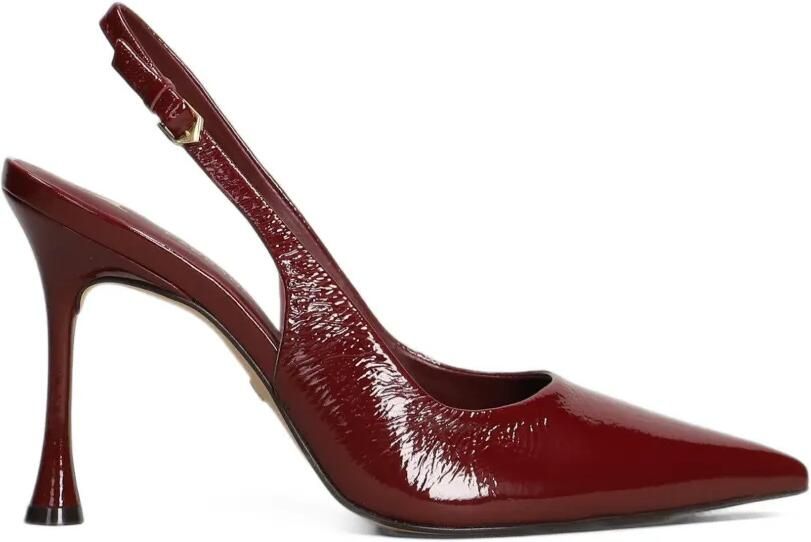 CARRANO patent-finish slingback pumps Rood