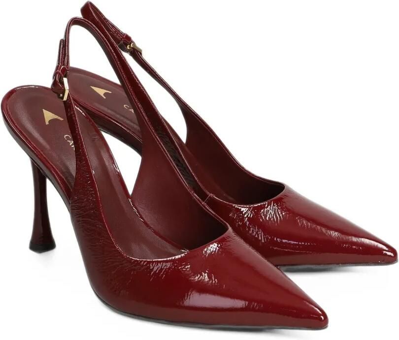 CARRANO patent-finish slingback pumps Rood - Foto 4