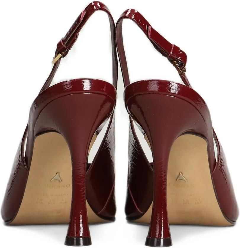 CARRANO patent-finish slingback pumps Rood - Foto 3