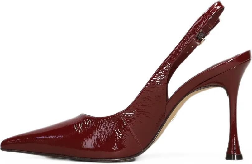 CARRANO patent-finish slingback pumps Rood - Foto 5