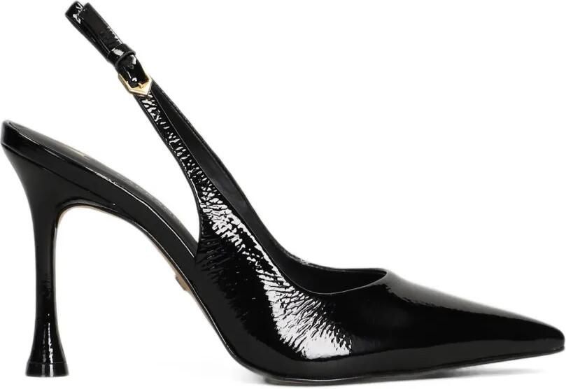 CARRANO patent-finish slingback pumps Zwart