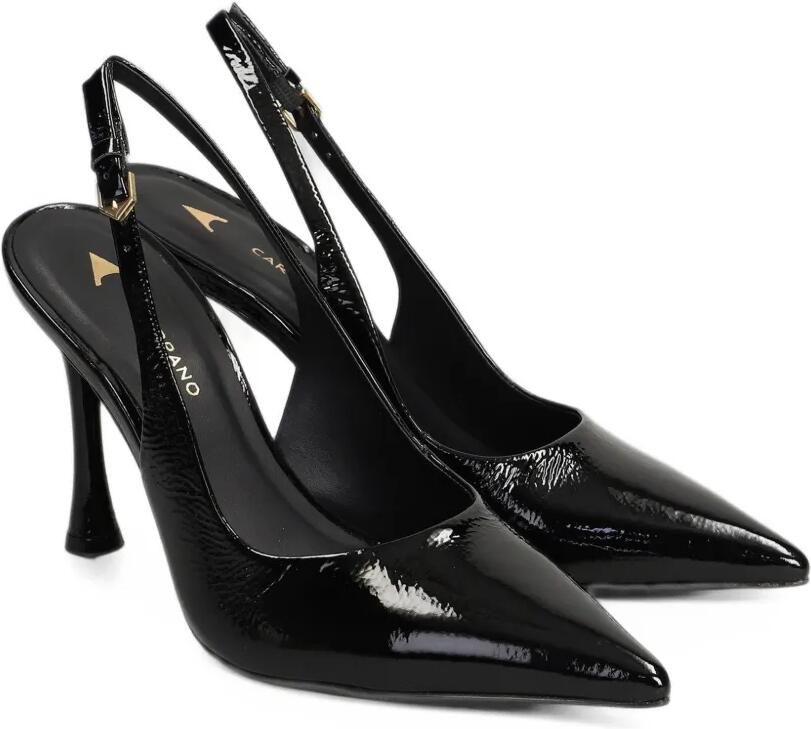 CARRANO patent-finish slingback pumps Zwart - Foto 4