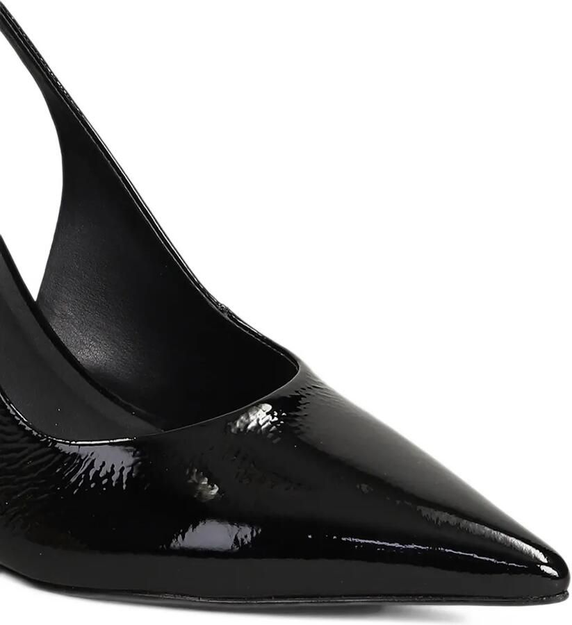 CARRANO patent-finish slingback pumps Zwart - Foto 2