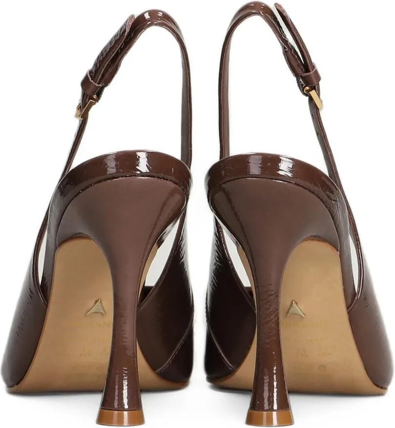 CARRANO pointed-toe slingback heeled pumps Bruin - Foto 2