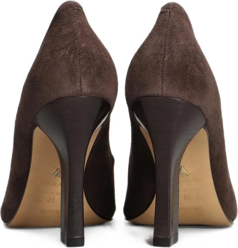 CARRANO Susan suede pointed-toe heeled pumps Bruin - Foto 2