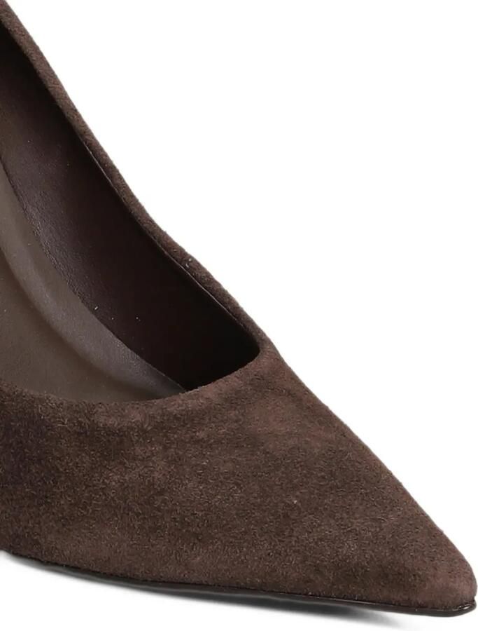 CARRANO Susan suede pointed-toe heeled pumps Bruin - Foto 3