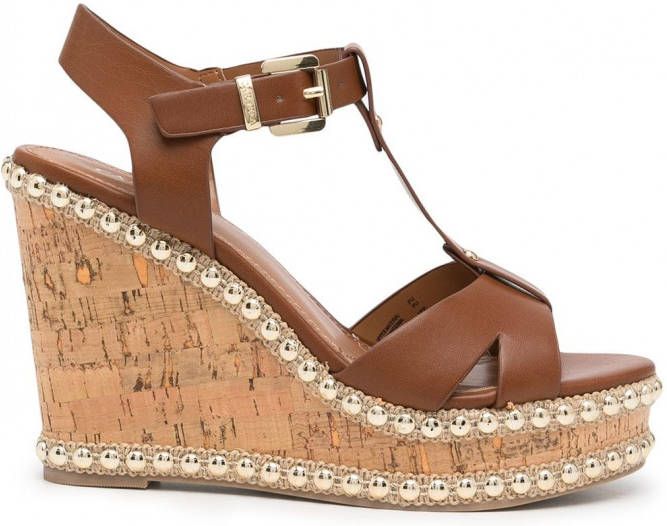 Carvela Sasha sandalen met sleehak Bruin - Schoenen.nl