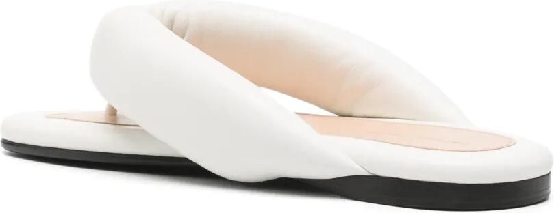 Carven Gewatteerde leren sandalen Wit - Foto 3