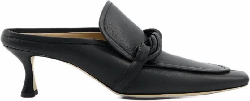 Carven Louis knot-detail leather mules Zwart
