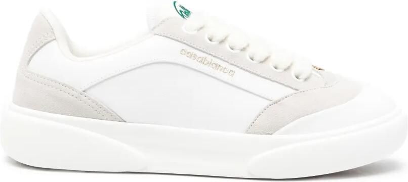 Casablanca Sneakers met suède vlakken en logo-print Wit