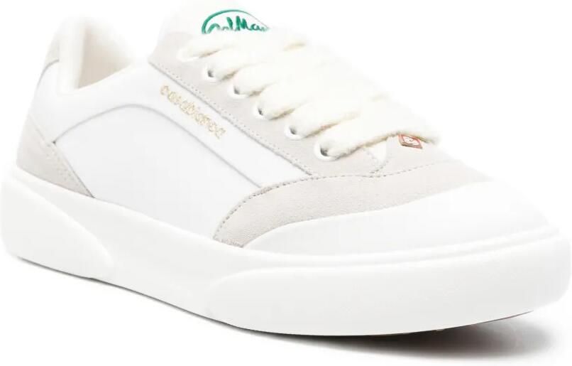 Casablanca Sneakers met suède vlakken en logo-print Wit - Foto 3