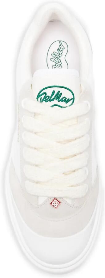 Casablanca Sneakers met suède vlakken en logo-print Wit - Foto 4