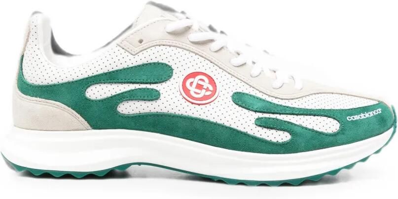 Casablanca Stade LT leren sneakers met geperforeerde details Wit