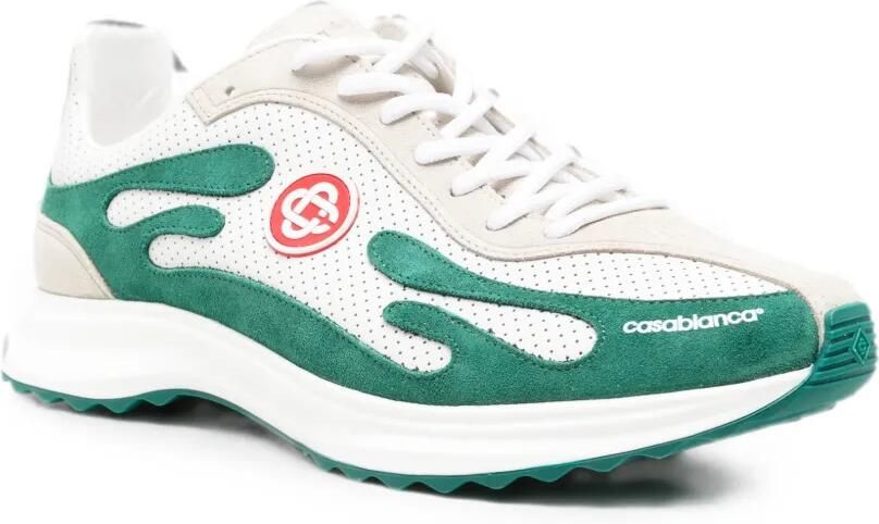 Casablanca Stade LT leren sneakers met geperforeerde details Wit - Foto 2