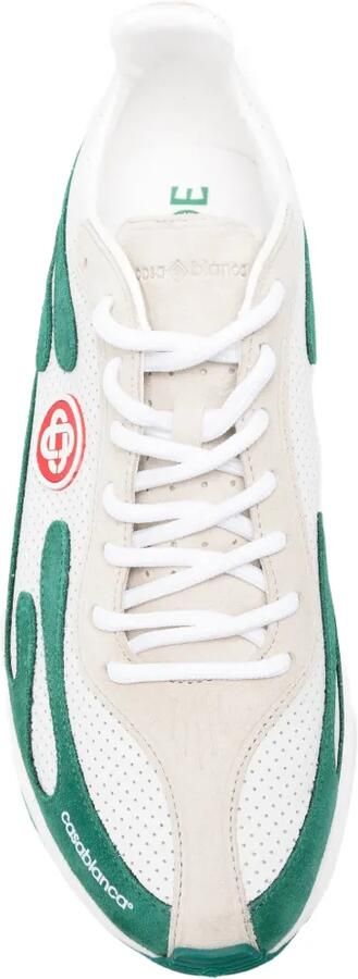 Casablanca Stade LT leren sneakers met geperforeerde details Wit - Foto 4