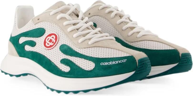 Casablanca Stade witte en groene sneakers Beige - Foto 2