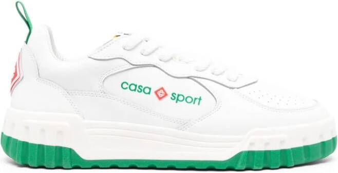 Casablanca Tennis Court leren sneakers Wit