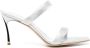 Casadei 100mm leren sandalen met metallic-effect Zilver - Thumbnail 1