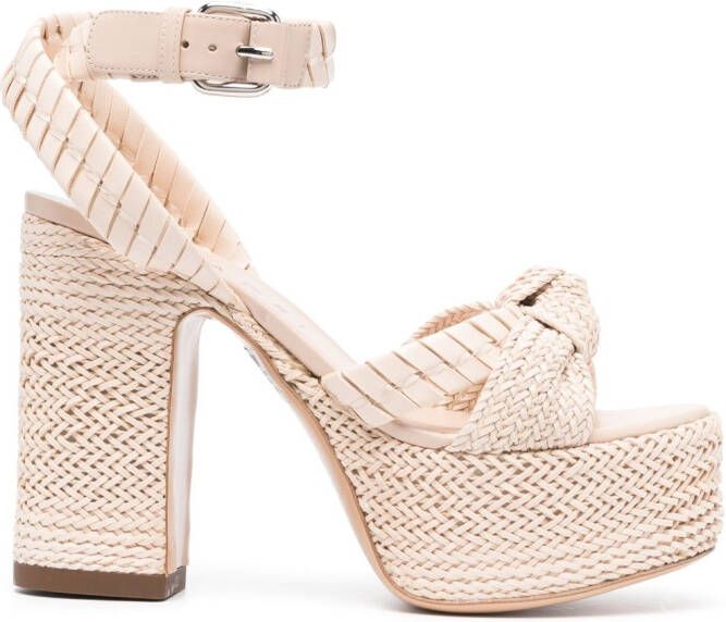 Casadei Sandalen met geknoopt detail Beige