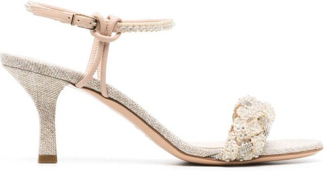 Casadei Astro verfraaide sandalen Beige