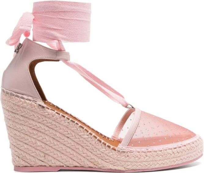 Casadei Baleari Sherazade 80 mm espadrilles Roze