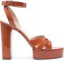 Casadei Betty sandalen met plateauzool Oranje - Thumbnail 1