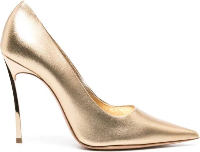 Casadei Blade 100mm pumps met metallic-effect Goud