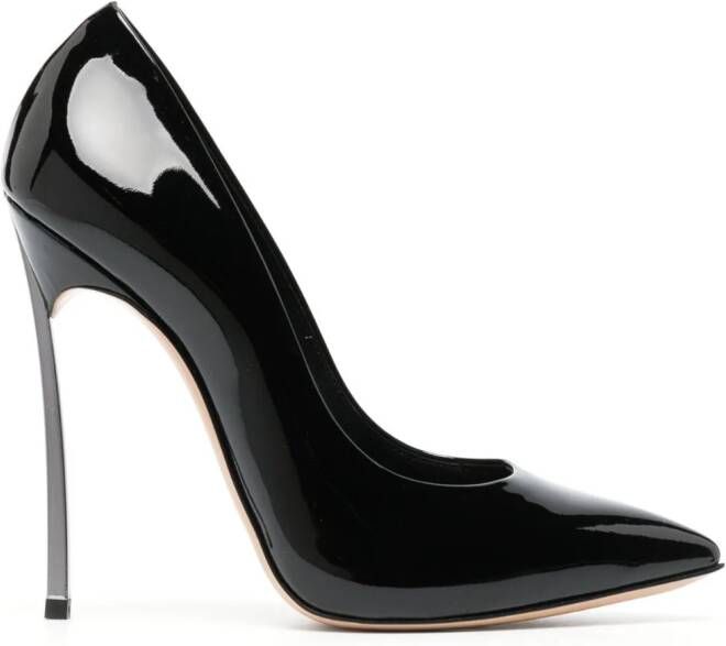 Casadei Blade lakleren pumps Zwart