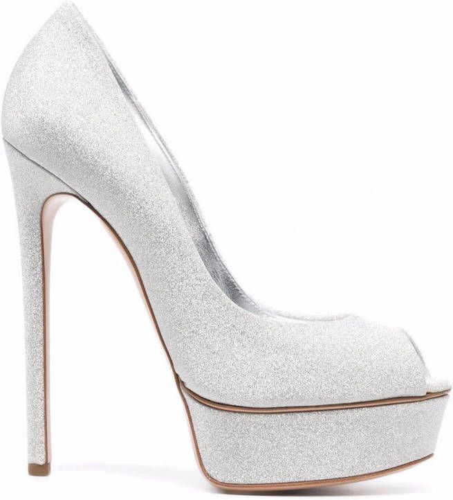 Casadei Blade stiletto pumps Zilver