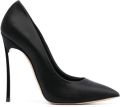 Casadei Blade Twenties satijnen pumps Zwart - Zwart