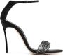Casadei 100 mm Blade Twenties satijnen pumps Zwart - Thumbnail 1