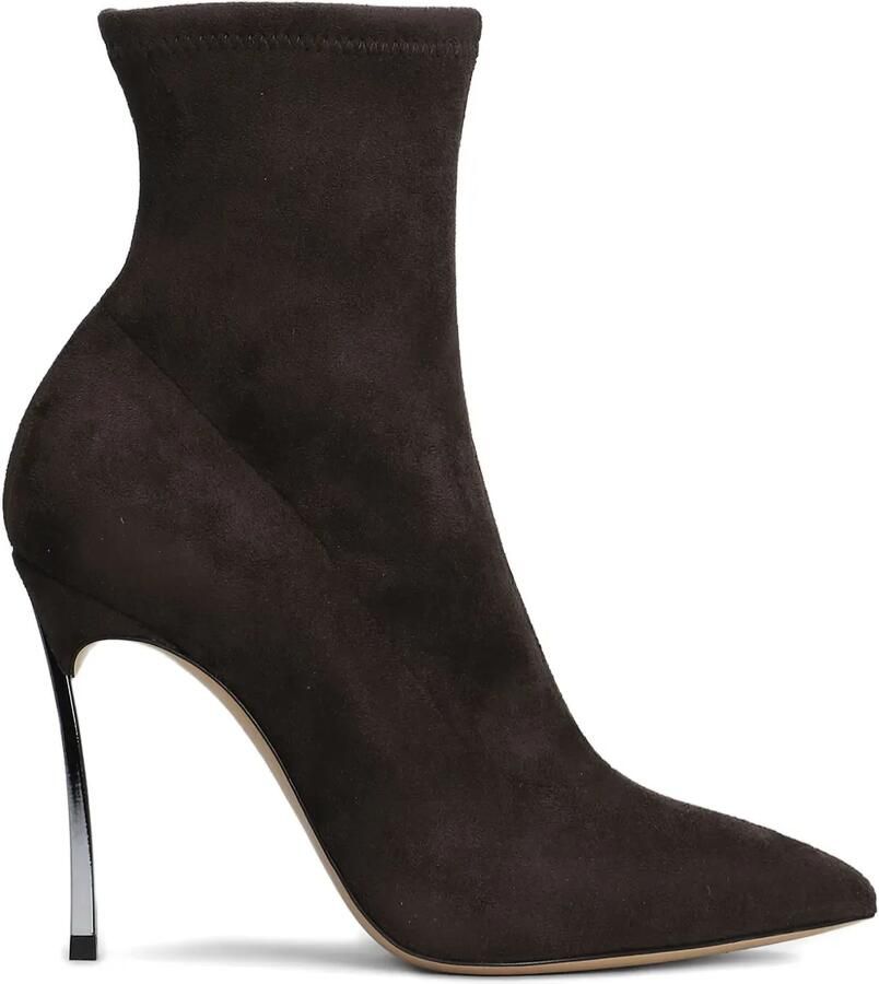 Casadei 100 mm Blade laarzen met puntige neus Bruin