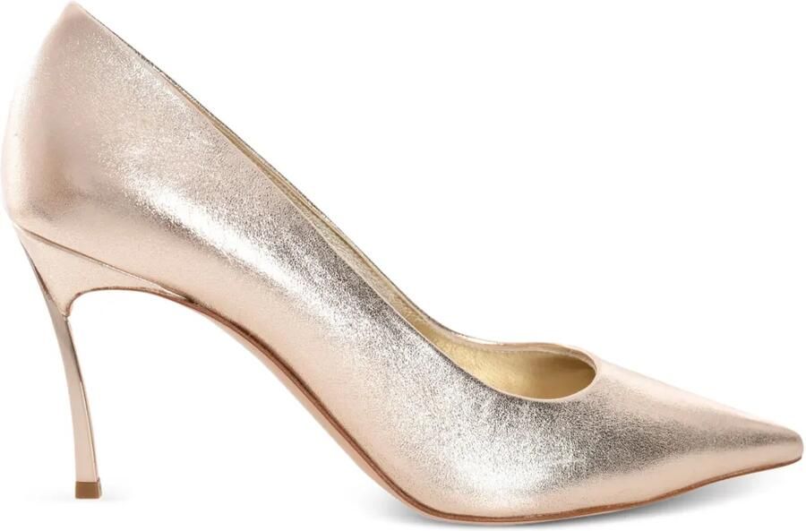 Casadei 100 mm Blade metallic pumps Goud