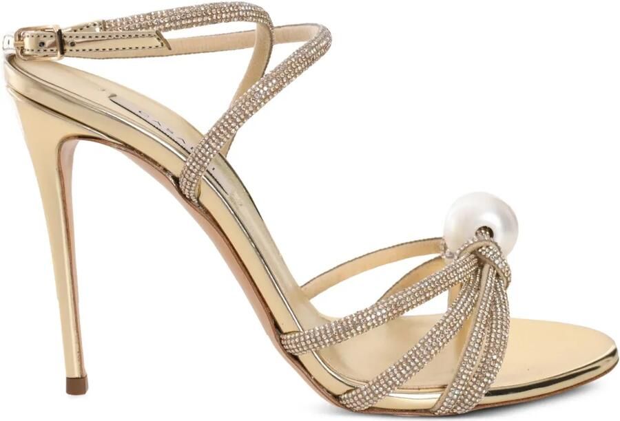 Casadei 100 mm Julia Labuan sandalen Goud