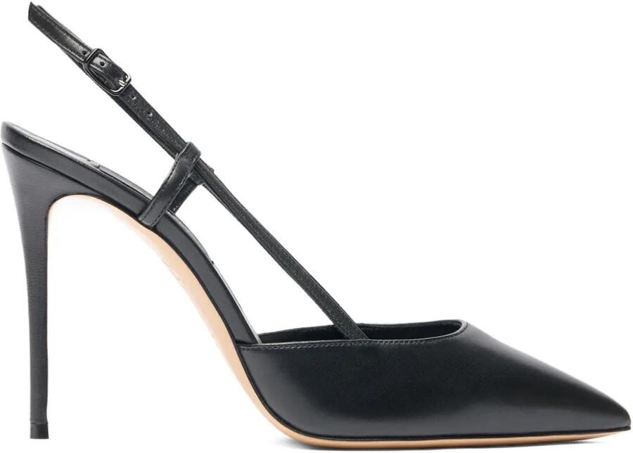 Casadei 100 mm Julia slingback pumps met puntige neus en hak Zwart